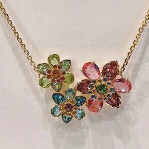 Swarovski necklace Idyllia colorful floral necklace for women, crystal pendant